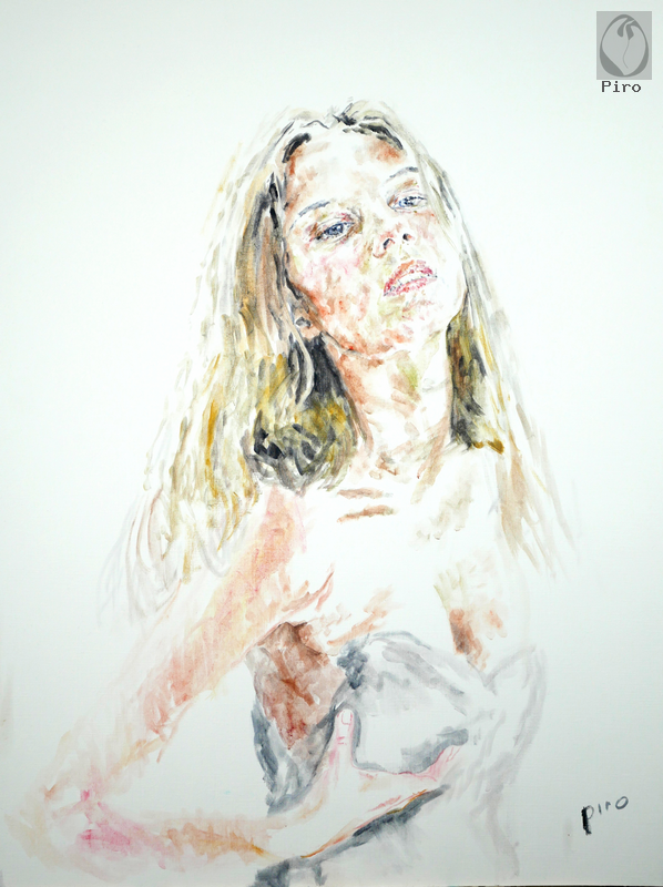 oil on paper - olio su carta di Piro